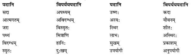 NCERT Solutions for Class 10 Sanskrit (Shemushi): Chapter 3-व्यायामः सर्वदा पथ्यः Que. 7