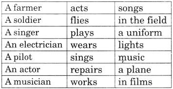NCERT Solutions for English (Poem): Chapter 9-I am the Music Man
Let’s Write
