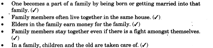 NCERT Solutions for 3rd Class Environmental Studies: Chapter 21-Families Can Be Different Que. 4
