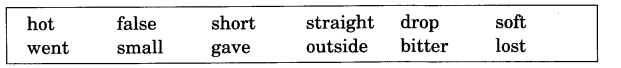 NCERT Solutions for 3rd Class English (Poem): Chapter 4-Sea Song Que. Word Building (ii)