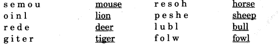 NCERT Solutions for 3rd Class English: Chapter 7-Little Tiger, Big Tiger
Word Building
(ii)