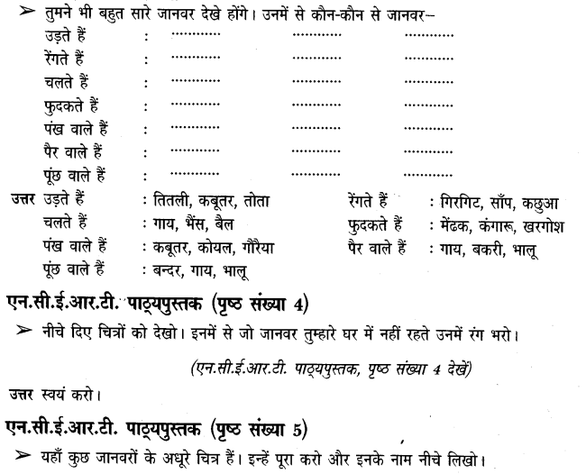 NCERT Solutions for Class 3rd Environmental Science –(पर्यावरण अध्ययन): Chapter 1-डाल -डाल पर ,ताल -ताल पर