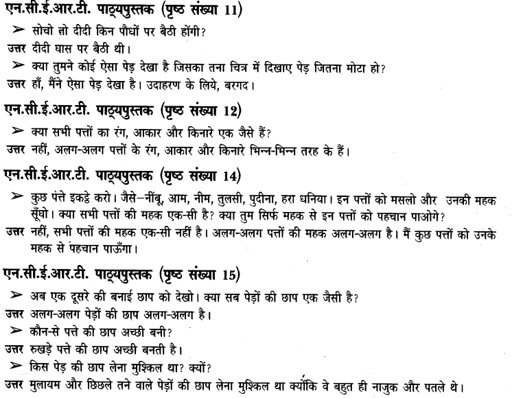NCERT Solutions for Class 3rd Environmental Science –(पर्यावरण अध्ययन): Chapter 2-पाैधों की परी