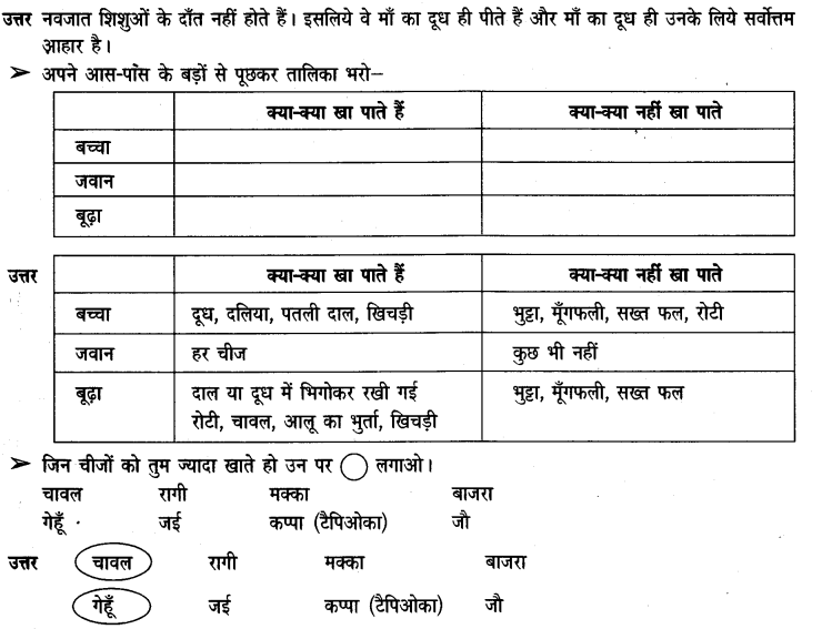 NCERT Solutions for Class 3rd Environmental Science –(पर्यावरण अध्ययन): Chapter 6-खाना अपना -अपना