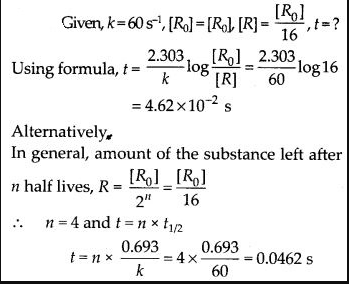 NCERT Solutions for 12th Class Chemistry: Chapter 4-Chemical Kinetics Ex.4.16