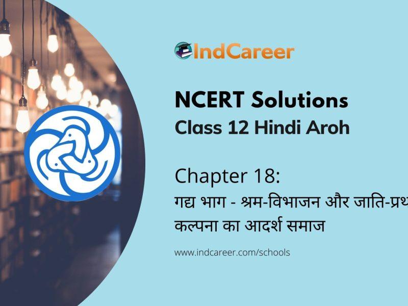 NCERT Solutions for 12th Class Hindi Aroh: Chapter 18-गद्य भाग - श्रम-विभाजन और जाति-प्रथा, मेरी कल्पना का आदर्श समाज