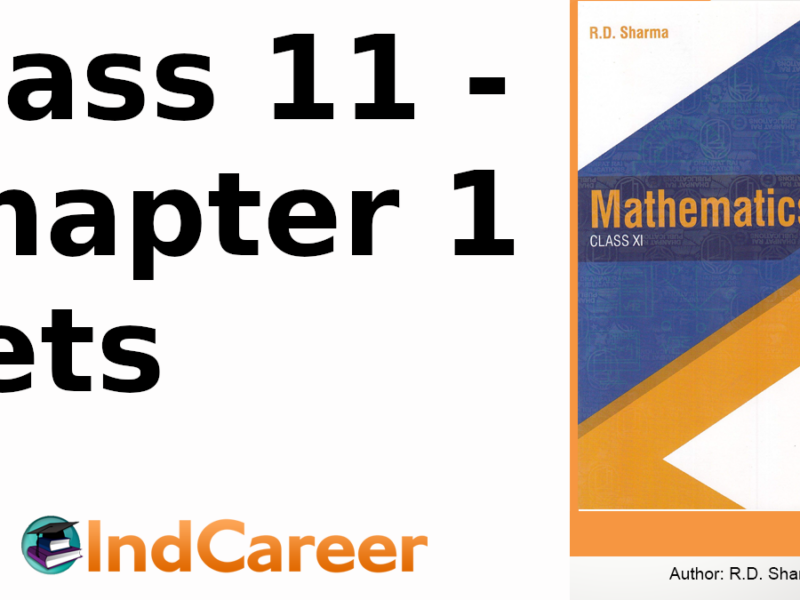 RD Sharma Solutions for Class 11 Maths Chapter 1–Sets