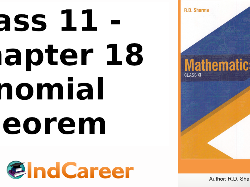 RD Sharma Solutions for Class 11 Maths Chapter 18–Binomial Theorem