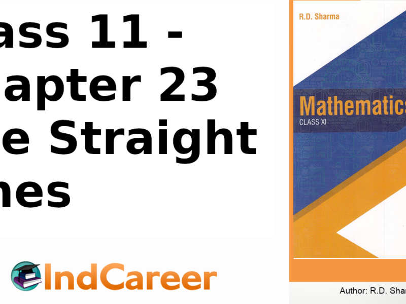 RD Sharma Solutions for Class 11 Maths Chapter 23–The Straight Lines