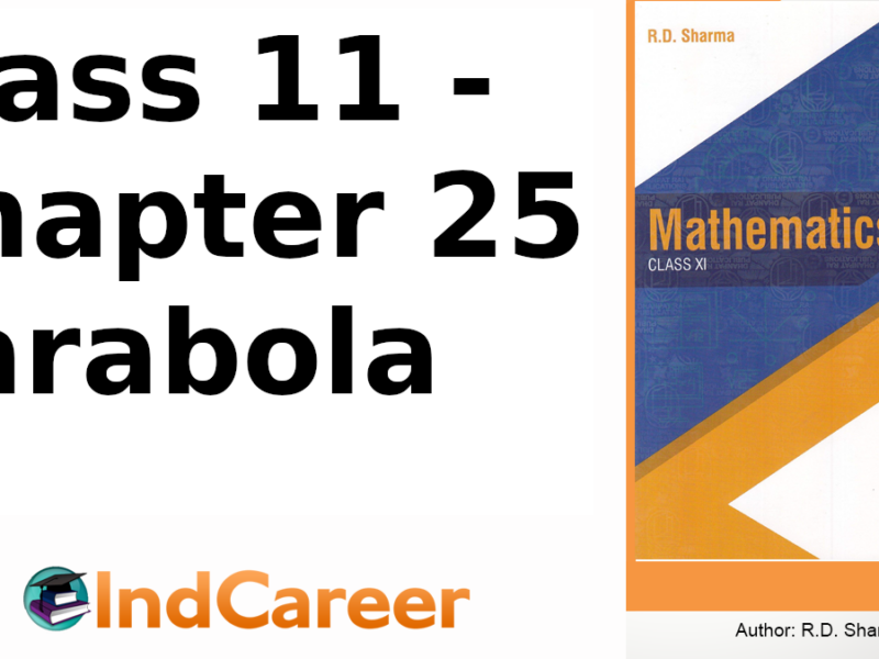 RD Sharma Solutions for Class 11 Maths Chapter 25–Parabola