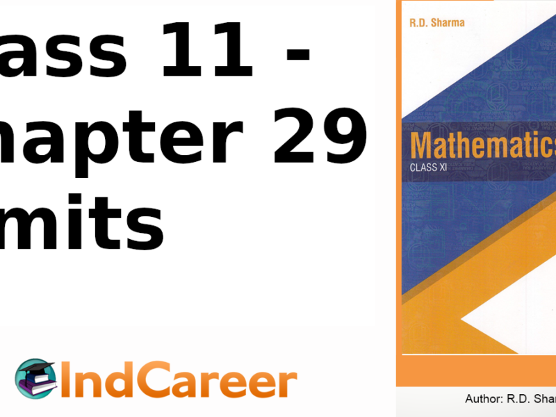 RD Sharma Solutions for Class 11 Maths Chapter 29–Limits