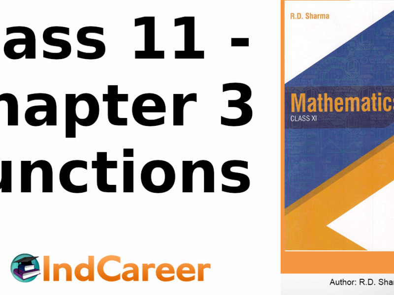 RD Sharma Solutions for Class 11 Maths Chapter 3–Functions