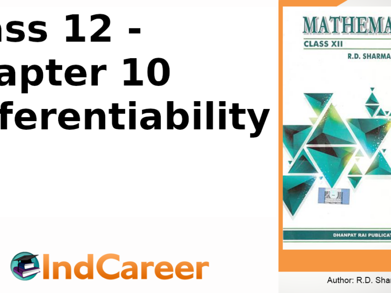 RD Sharma Solutions for Class 12 Maths Chapter 10–Differentiability