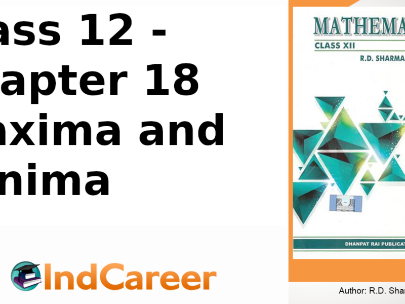 RD Sharma Solutions for Class 12 Maths Chapter 18–Maxima and Minima