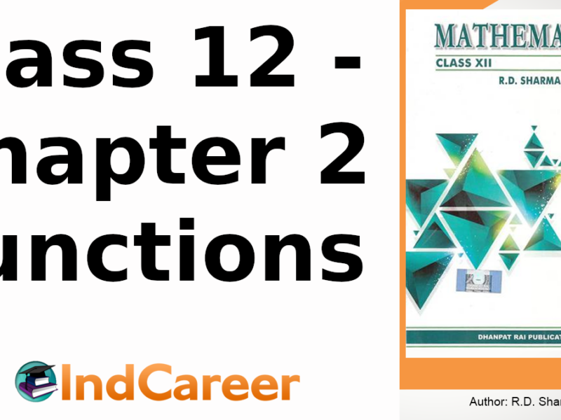 RD Sharma Solutions for Class 12 Maths Chapter 2–Functions