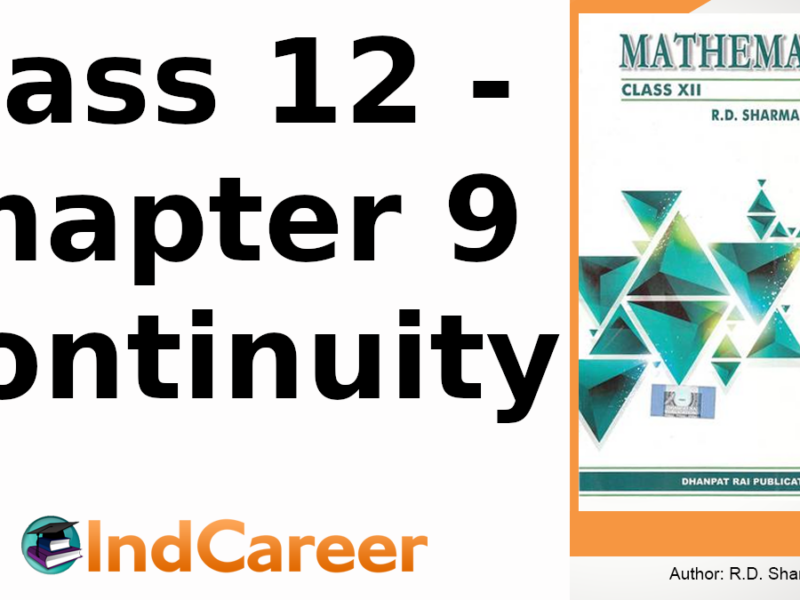 RD Sharma Solutions for Class 12 Maths Chapter 9–Continuity