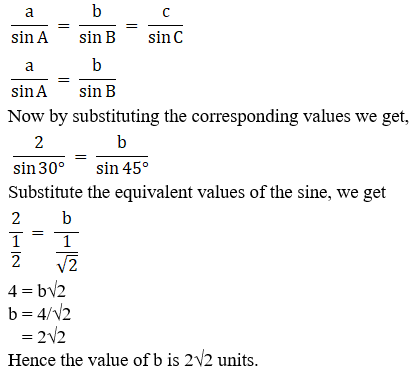 RD Sharma Solutions for Class 11 Maths Chapter 10 – Sine and Cosine Formulae and their Applications image - 2