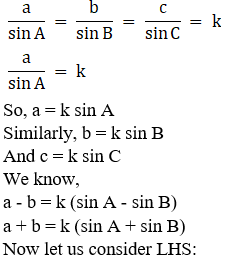 RD Sharma Solutions for Class 11 Maths Chapter 10 – Sine and Cosine Formulae and their Applications image - 6