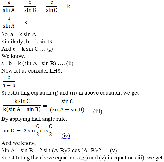 RD Sharma Solutions for Class 11 Maths Chapter 10 – Sine and Cosine Formulae and their Applications image - 12