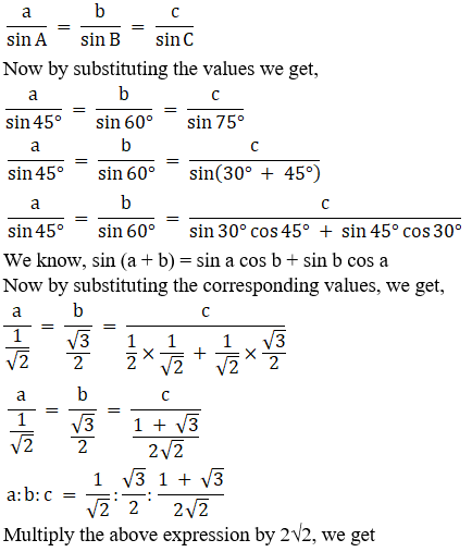 RD Sharma Solutions for Class 11 Maths Chapter 10 – Sine and Cosine Formulae and their Applications image - 1