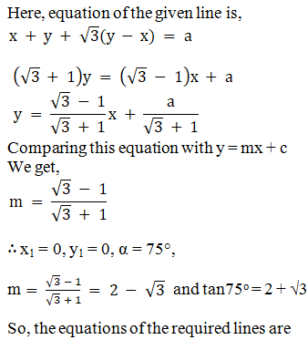 RD Sharma Solutions for Class 11 Maths Chapter 23 – The Straight Lines
