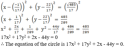 RD Sharma Solutions for Class 11 Maths Chapter 24 – The Circle