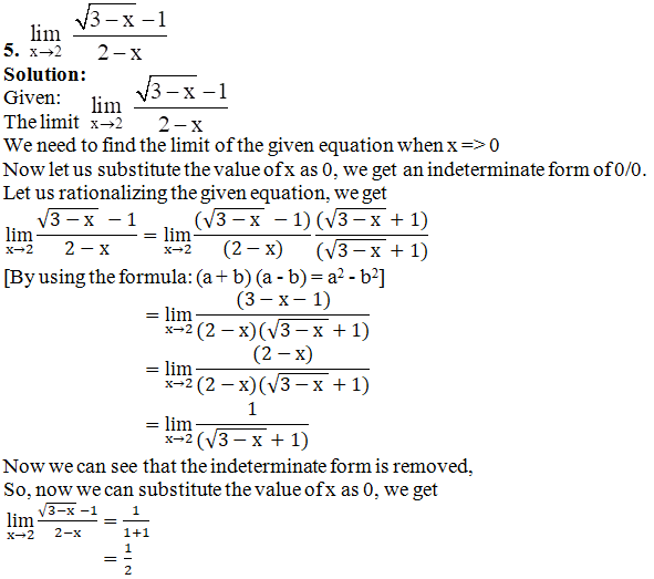RD Sharma Solutions for Class 11 Maths Chapter 29 – Limits