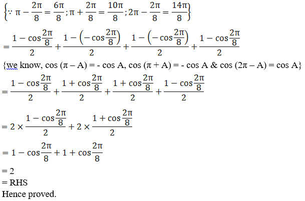 RD Sharma Solutions for Class 11 Maths Chapter 9 – Values of Trigonometric Functions at Multiples and Submultiples of an Angle image - 12