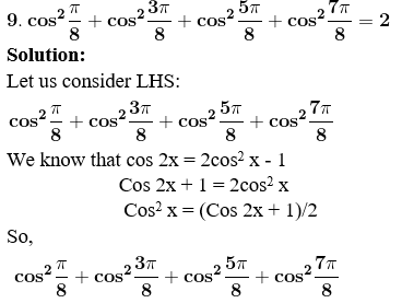 RD Sharma Solutions for Class 11 Maths Chapter 9 – Values of Trigonometric Functions at Multiples and Submultiples of an Angle image - 9