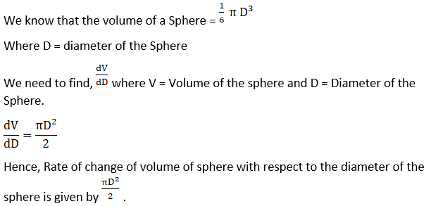 RD Sharma Solutions for Class 12 Maths Chapter 13 Derivative as a Rate Measurer