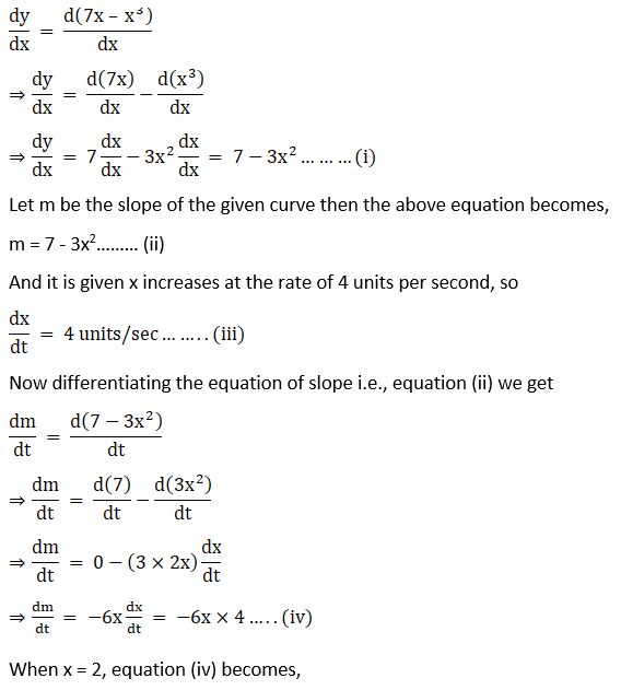 RD Sharma Solutions for Class 12 Maths Chapter 13 Derivative as a Rate Measurer