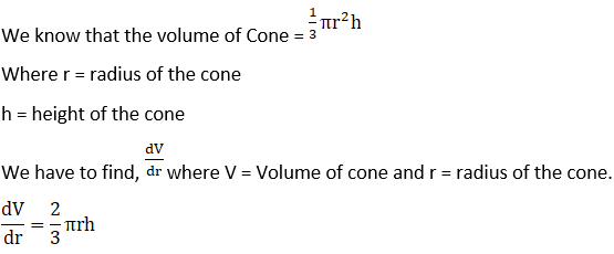 RD Sharma Solutions for Class 12 Maths Chapter 13 Derivative as a Rate Measurer