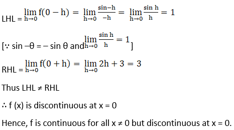 RD Sharma Solutions for Class 12 Maths Chapter 9 Continuity