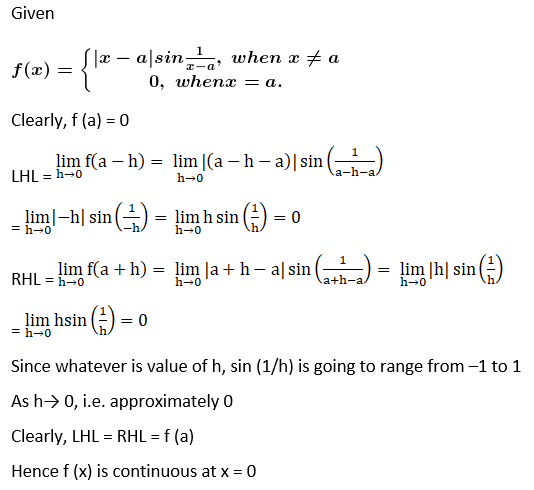 RD Sharma Solutions for Class 12 Maths Chapter 9 Continuity
