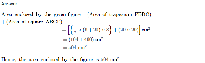 RS Aggarwal Solutions for Class 8 Maths Chapter 18–Area of a Trapezium and a Polygon Ex 18B Q6