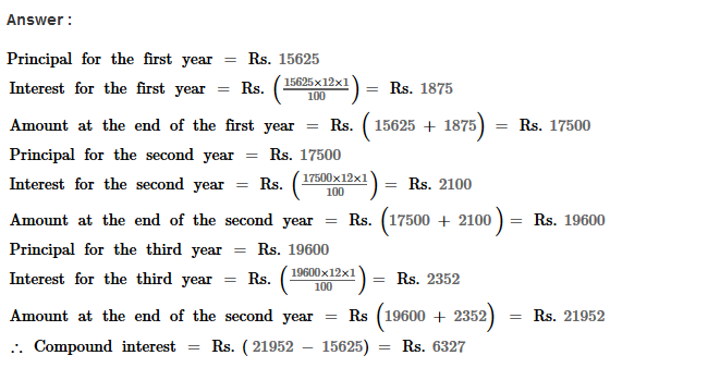 RS Aggarwal Solutions for Class 8 Maths Chapter 11–Compound Interest Ex 11A Q2