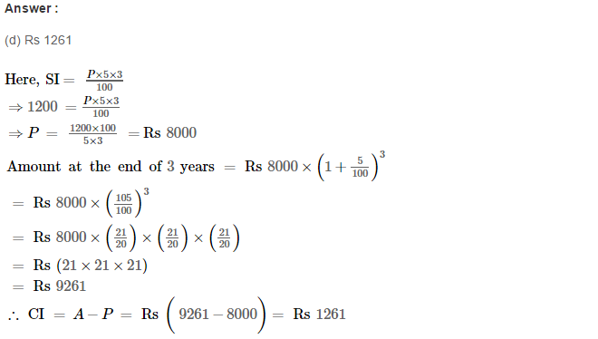 RS Aggarwal Solutions for Class 8 Maths Chapter 11–Compound Interest Ex 11D Q12