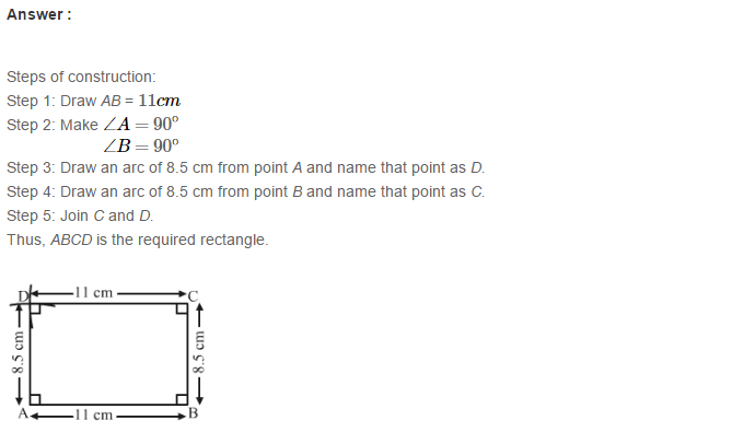 RS Aggarwal Solutions for Class 8 Maths Chapter 17–Construction of Quadrilaterals Exercise 17A Q8