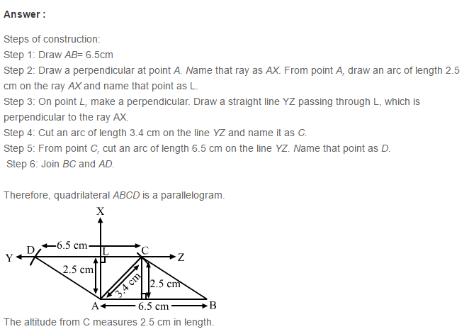 RS Aggarwal Solutions for Class 8 Maths Chapter 17–Construction of Quadrilaterals Exercise 17A Q6