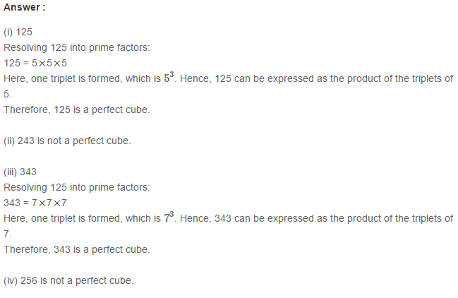 RS Aggarwal Solutions for Class 8 Maths Chapter 4–Cubes and Cube Roots Exercise 4A Q4