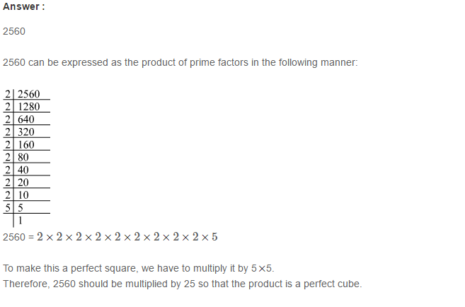 RS Aggarwal Solutions for Class 8 Maths Chapter 4–Cubes and Cube Roots Exercise 4A Q8