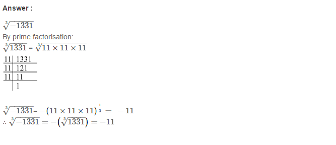 RS Aggarwal Solutions for Class 8 Maths Chapter 4–Cubes and Cube Roots Exercise 4C Q11
