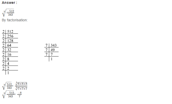 RS Aggarwal Solutions for Class 8 Maths Chapter 4–Cubes and Cube Roots Exercise 4C Q18