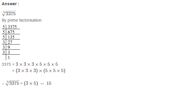 RS Aggarwal Solutions for Class 8 Maths Chapter 4–Cubes and Cube Roots Exercise 4C Q8