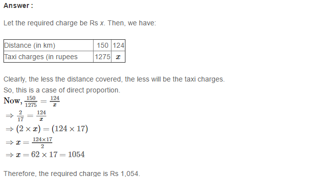 RS Aggarwal Solutions for Class 8 Maths Chapter 12–Direct and Inverse Proportion Ex 12A Q4