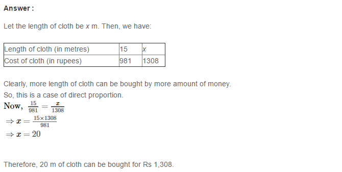 RS Aggarwal Solutions for Class 8 Maths Chapter 12–Direct and Inverse Proportion Ex 12B Q8