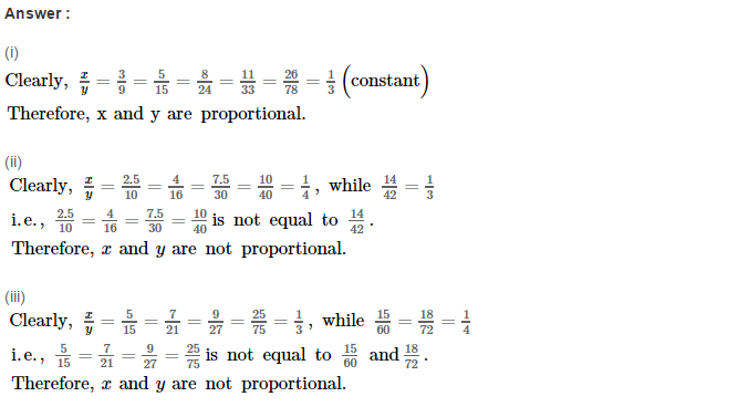 RS Aggarwal Solutions for Class 8 Maths Chapter 12–Direct and Inverse Proportion Ex 12C Q1
