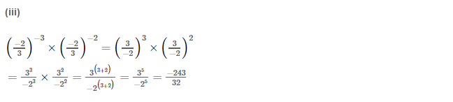 RS Aggarwal Solutions for Class 8 Maths Chapter 2–Exponents Exercise 2A Q3