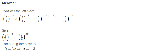 RS Aggarwal Solutions for Class 8 Maths Chapter 2–Exponents Exercise 2A Q9
