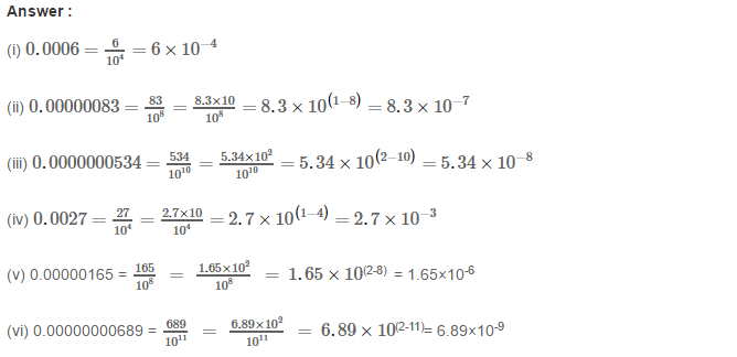 RS Aggarwal Solutions for Class 8 Maths Chapter 2–Exponents Exercise 2B Q5